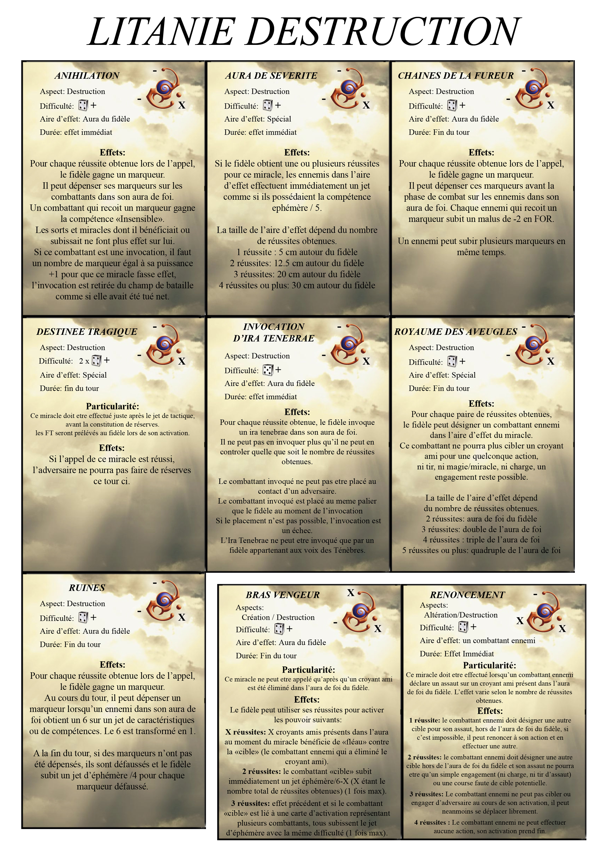 Litanie de Destruction